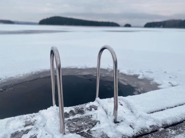 Falun Strandby Fraemby Udde Villa Bagian luar foto