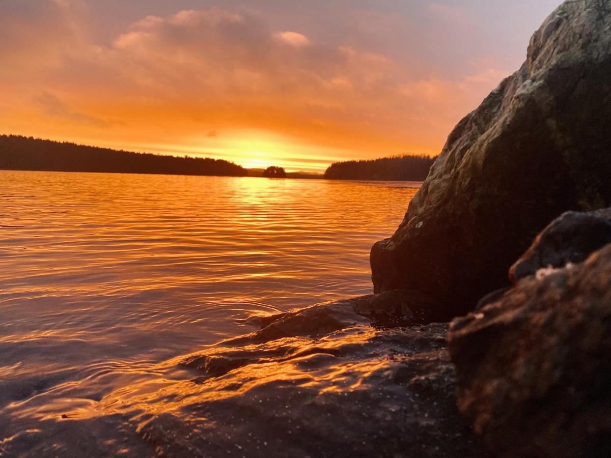 Falun Strandby Fraemby Udde Villa Bagian luar foto