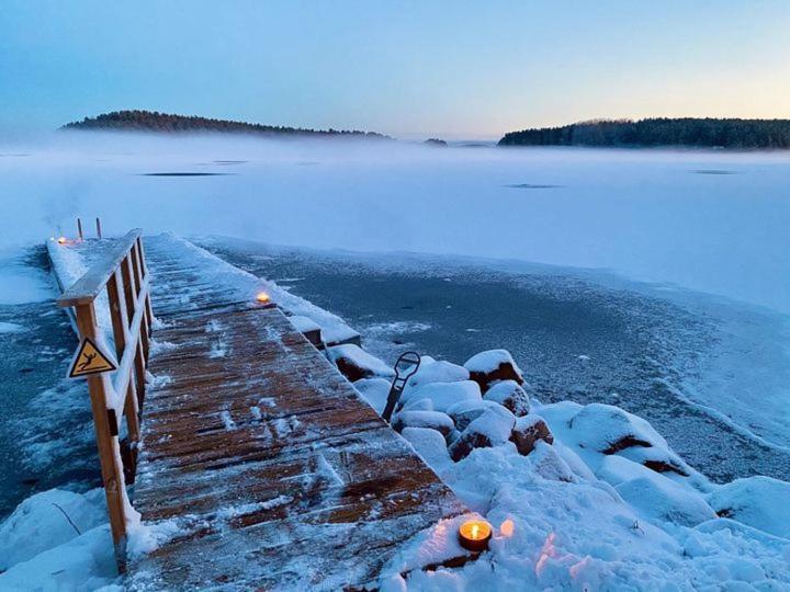 Falun Strandby Fraemby Udde Villa Bagian luar foto